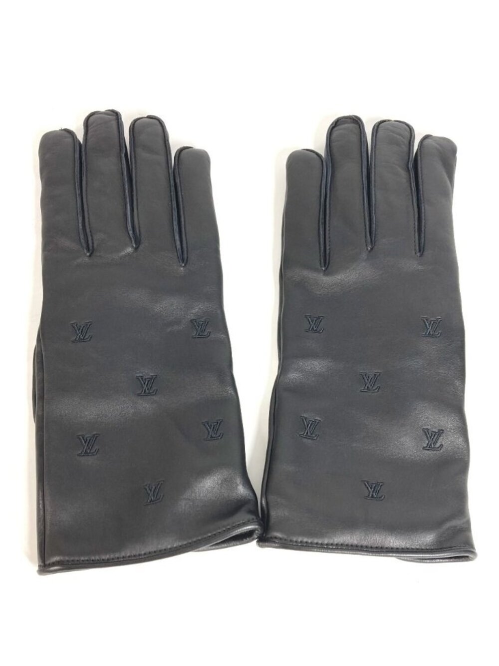 Louis Vuitton Gloves LV Blason Leather Black